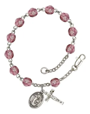 St. Kenneth Custom Birthstone Rosary Bracelet