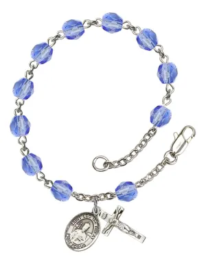 St. Leo the Great Custom Birthstone Rosary Bracelet