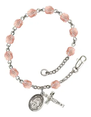 St. Maria Goretti Custom Birthstone Rosary Bracelet
