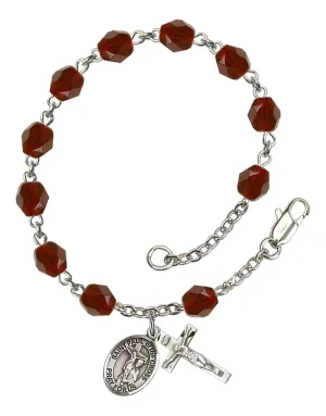 St. Paul of the Cross Custom Birthstone Rosary Bracelet