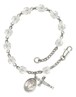 St. Richard Custom Birthstone Rosary Bracelet