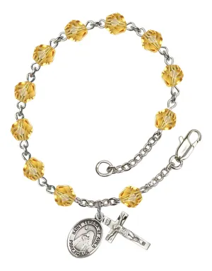 St. Teresa of Avila Custom Birthstone Rosary Bracelet