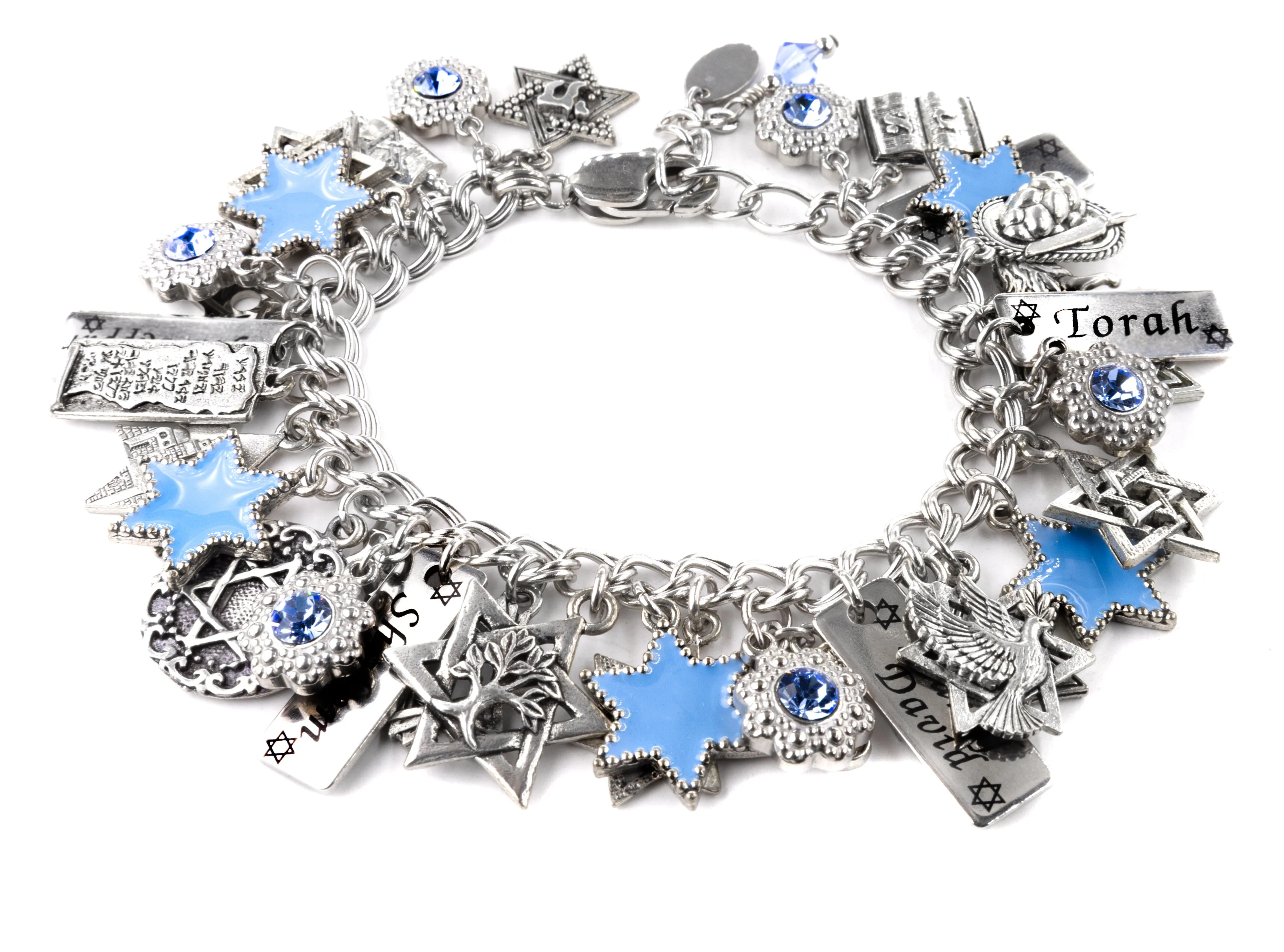 Star of David Hanukkah Charm Bracelet