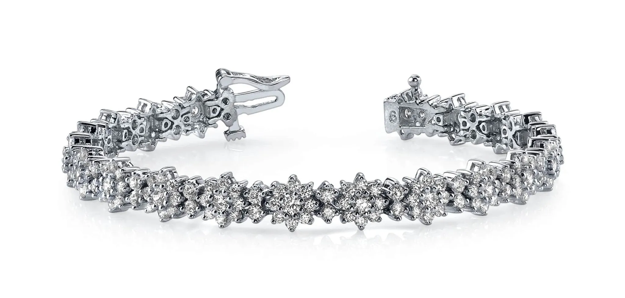 Starburst Red Carpet Bracelet Lab-Grown Diamond with 5.10 ct.(finished) 1.5mm, 1.75mm, 2.25mm