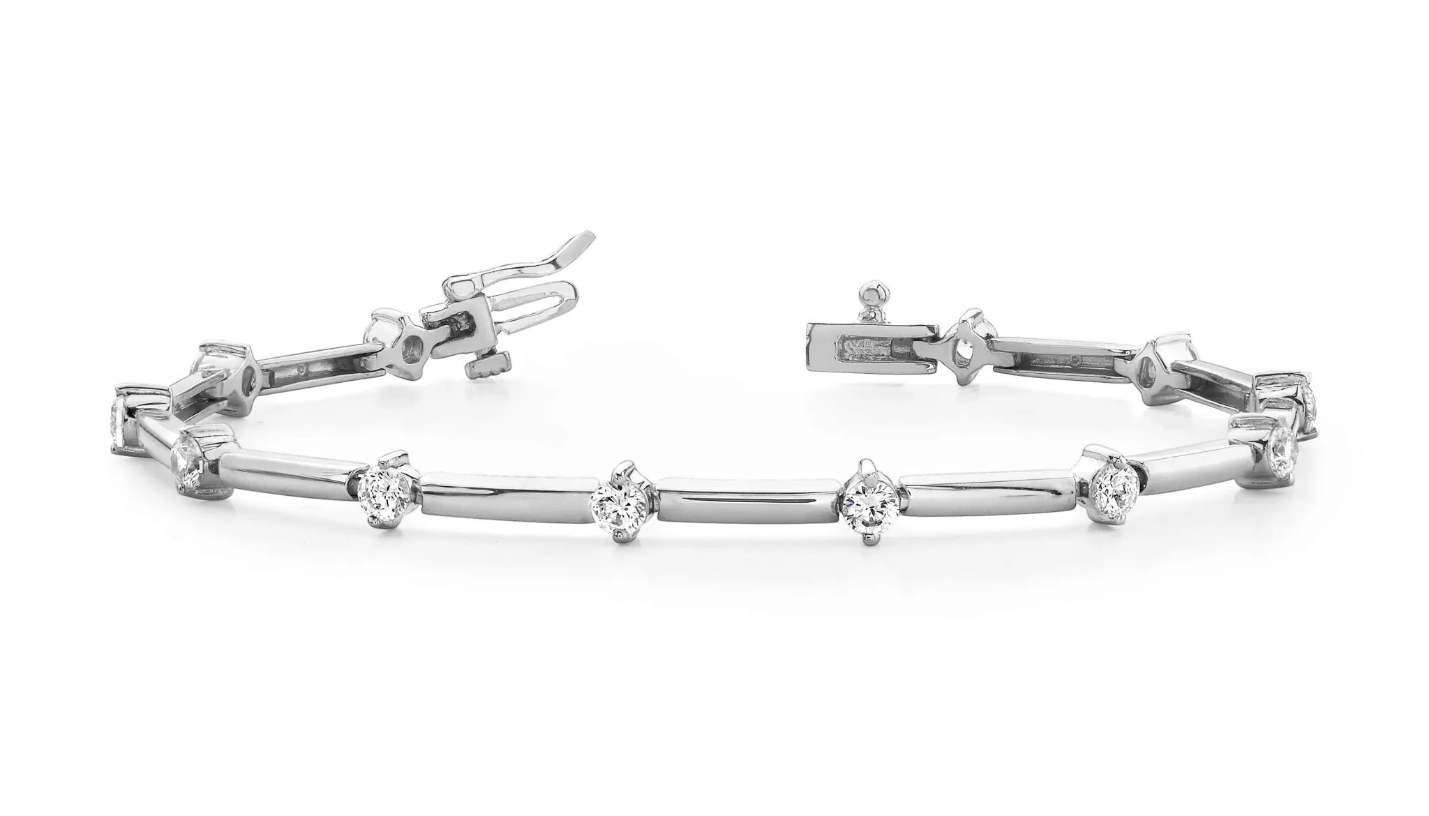 Starburst Solid Link Lab-Grown Diamond Bracelet with 2.04 ct.(finished) 3.6mm
