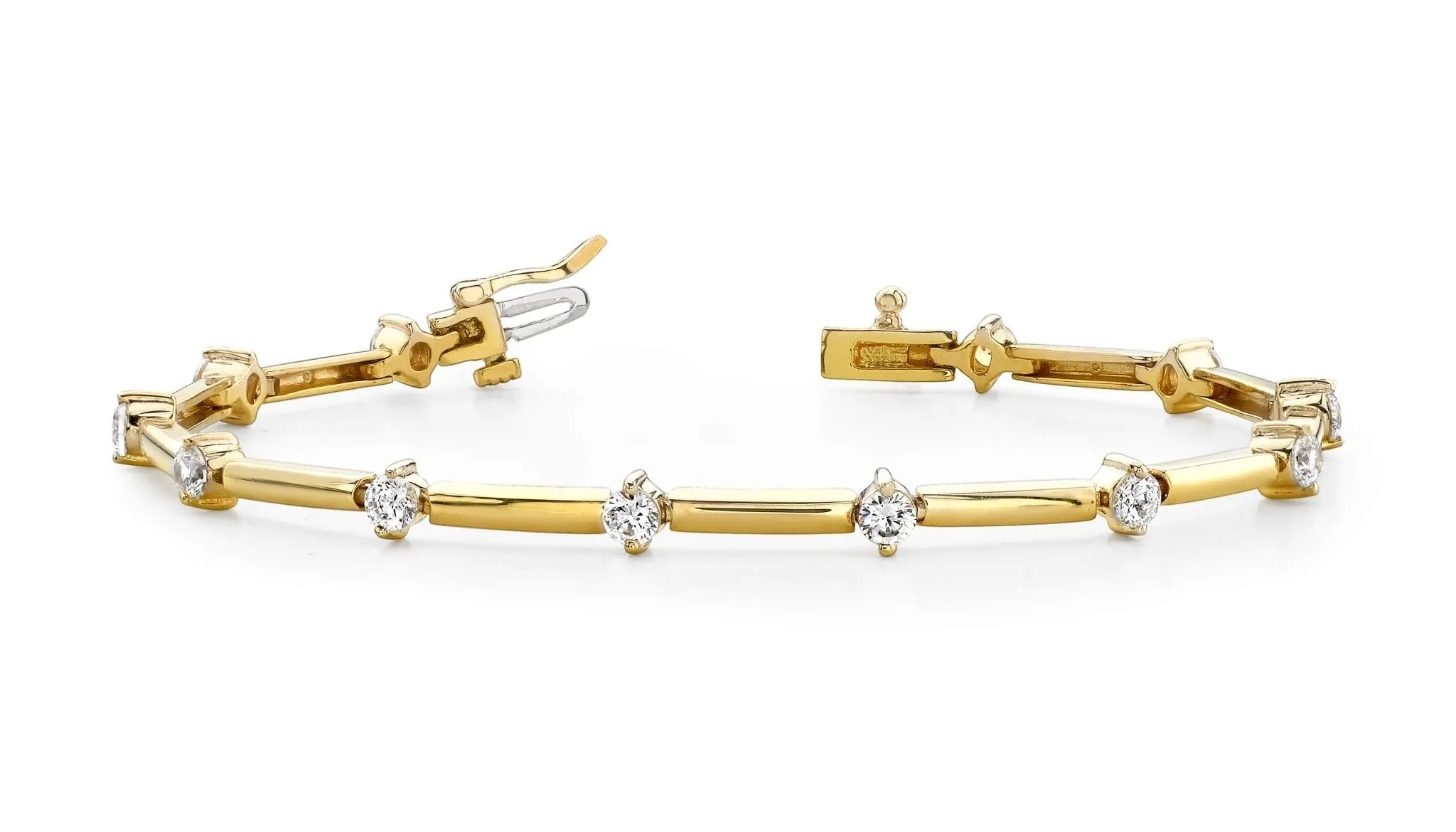 Starburst Solid Link Lab-Grown Diamond Bracelet with 2.04 ct.(finished) 3.6mm