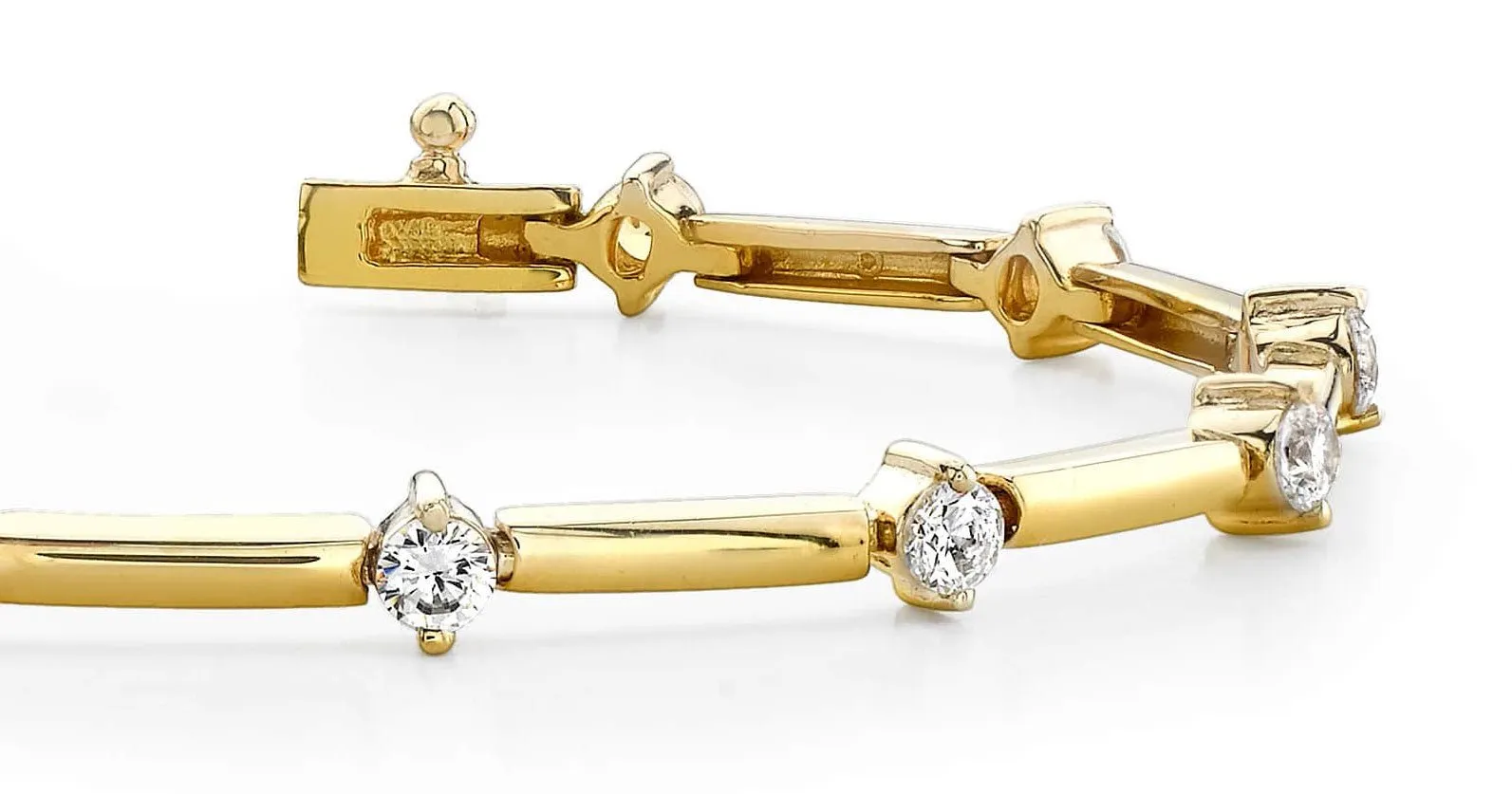 Starburst Solid Link Lab-Grown Diamond Bracelet with 2.04 ct.(finished) 3.6mm