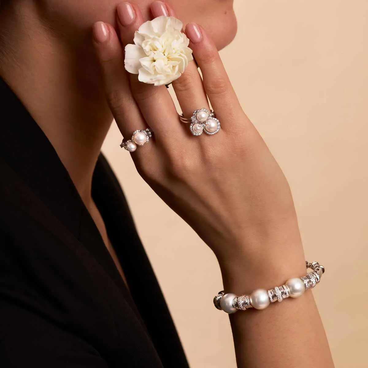 Starlight 18K Gold Pearl and Diamond Bracelet
