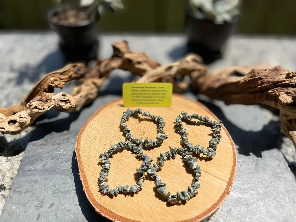 Stonehenge Preseli Bluestone Chip Bracelets from Wales FB1567