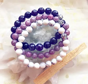 Stress & Anxiety Relief  Genuine Crystal Bracelets Set