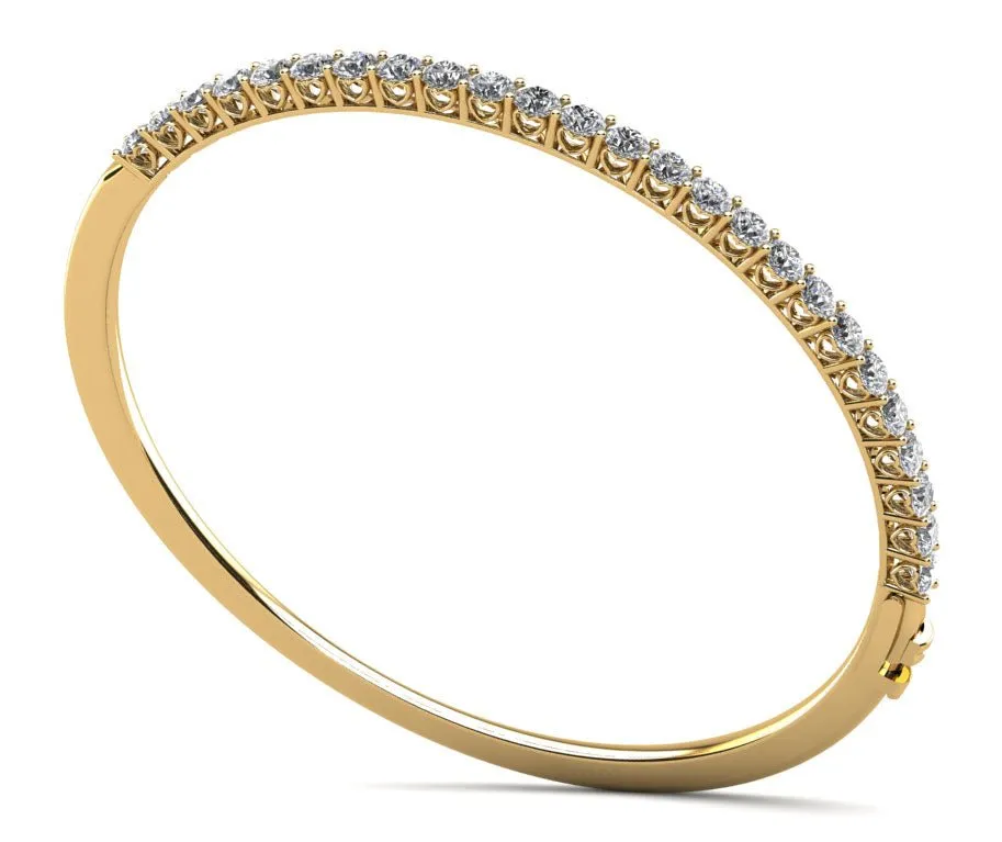 Stylish Sweetheart Bangle Lab-Grown Diamond Bracelet with 4.07 ct.(finished) 3.6mm