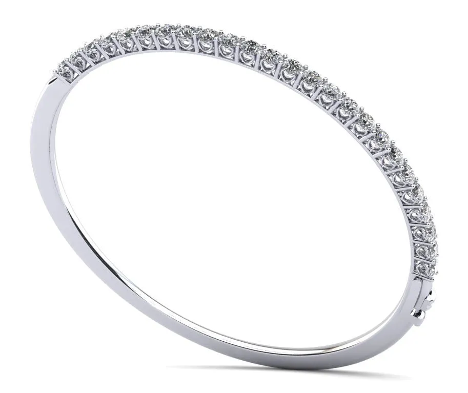 Stylish Sweetheart Bangle Lab-Grown Diamond Bracelet with 4.07 ct.(finished) 3.6mm