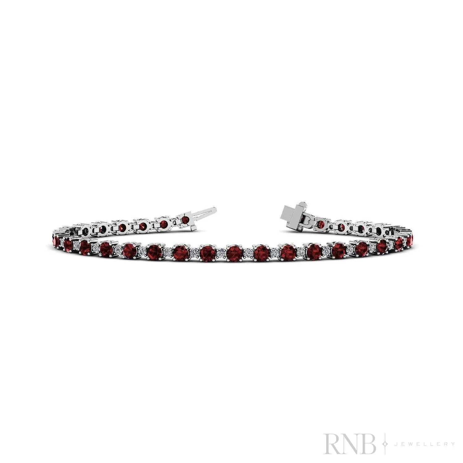 Tennis Ruby & Diamond Bracelet