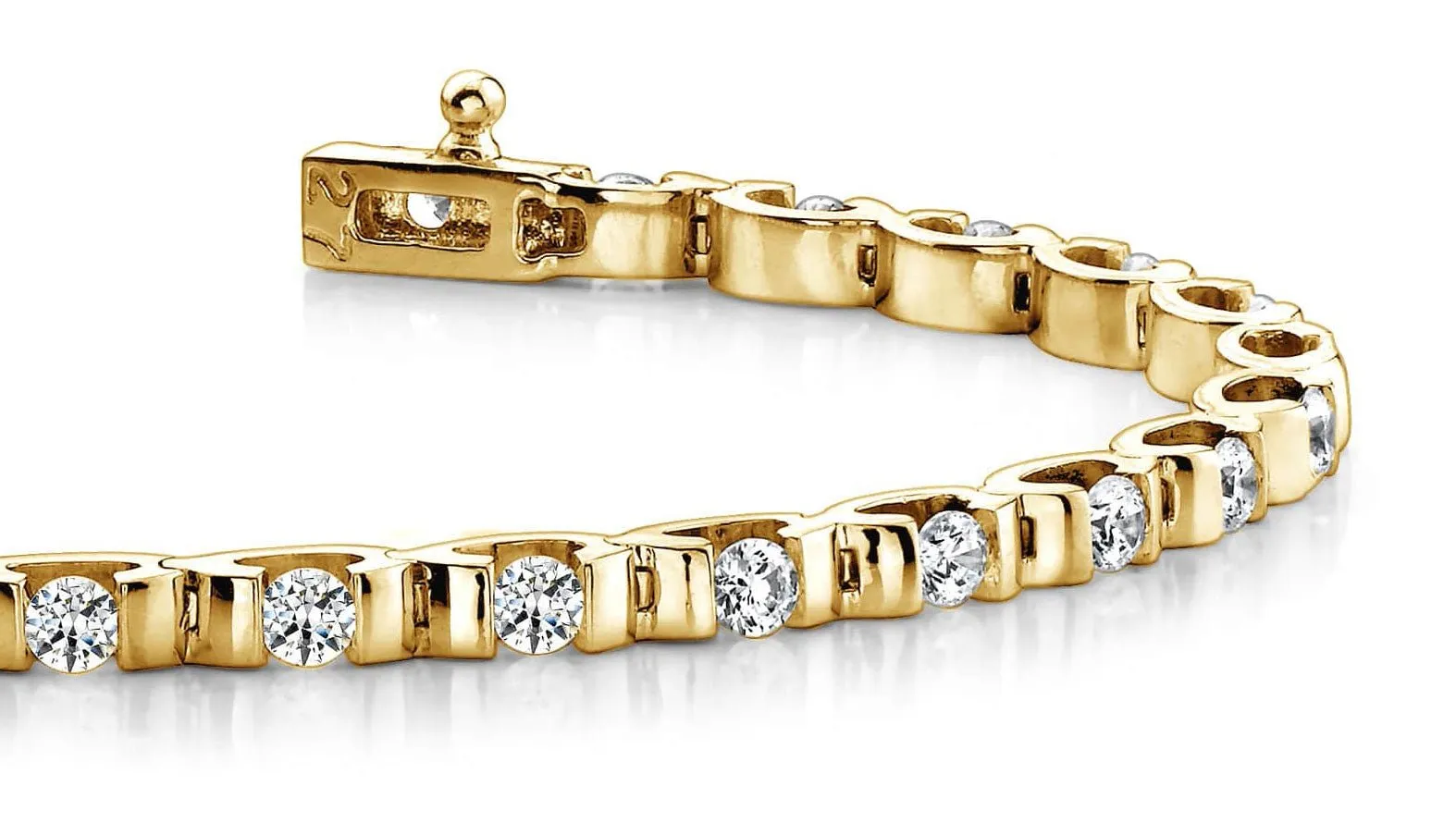 Tension Set Diamond Bracelet with 3.92 ct.(finished) 2.8mm