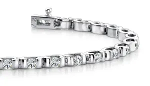 Tension Set Diamond Bracelet with 3.92 ct.(finished) 2.8mm