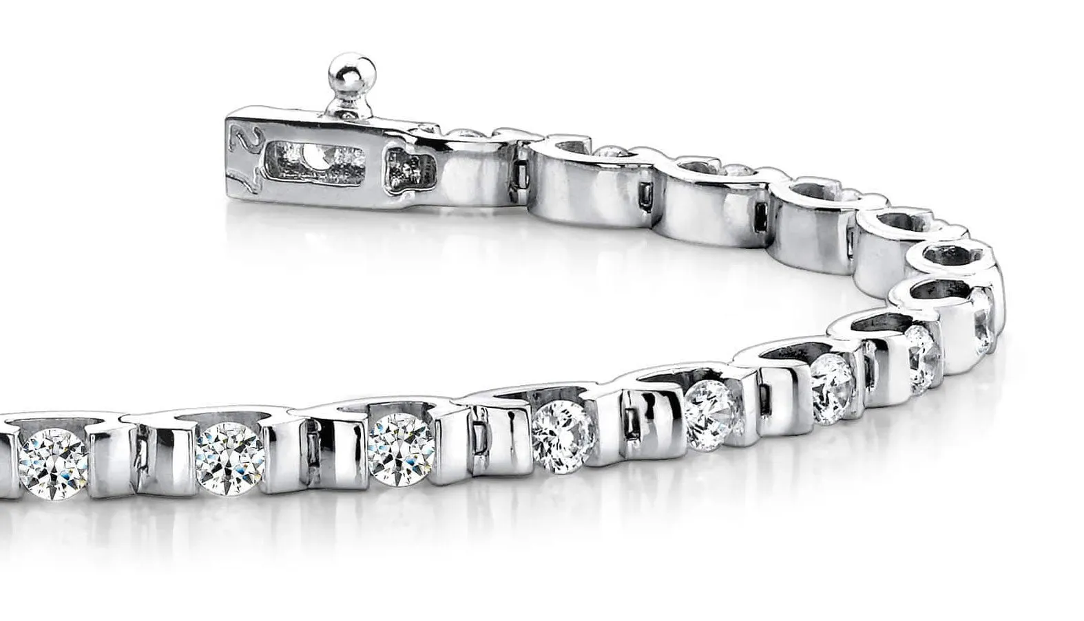 Tension Set Diamond Bracelet with 3.92 ct.(finished) 2.8mm