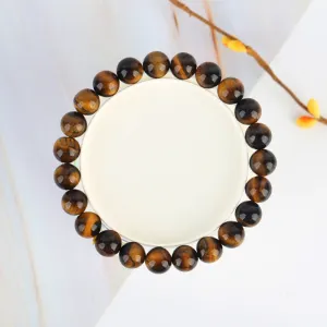 Tiger Eye Bracelet - 8mm Round