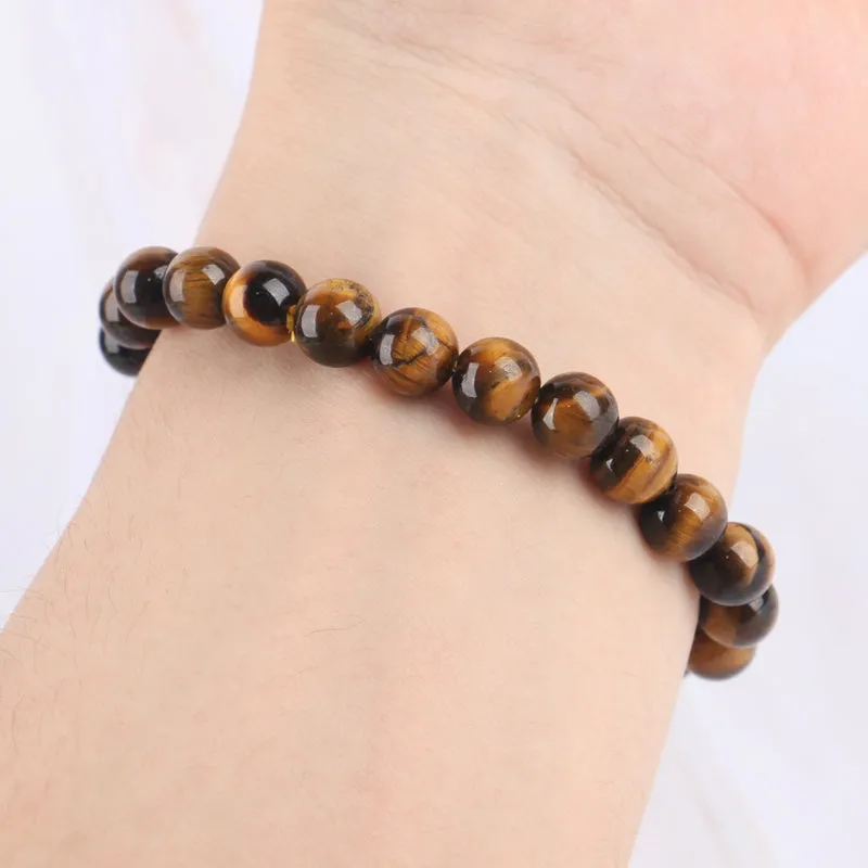 Tiger Eye Bracelet - 8mm Round