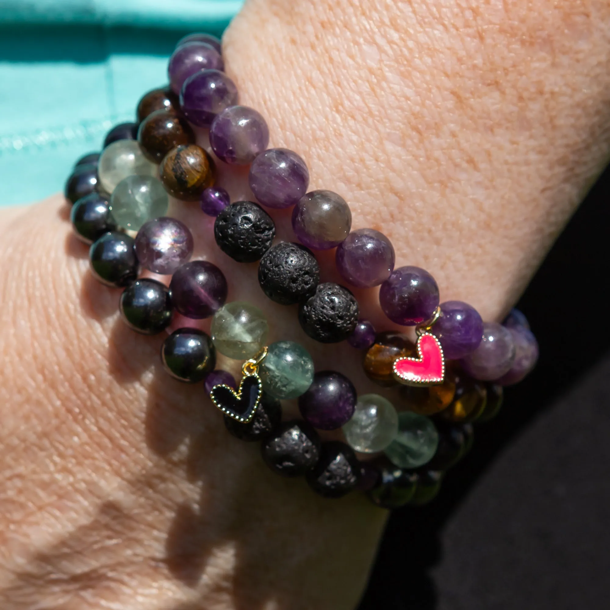 Tiger Eye Lava Love Bracelet