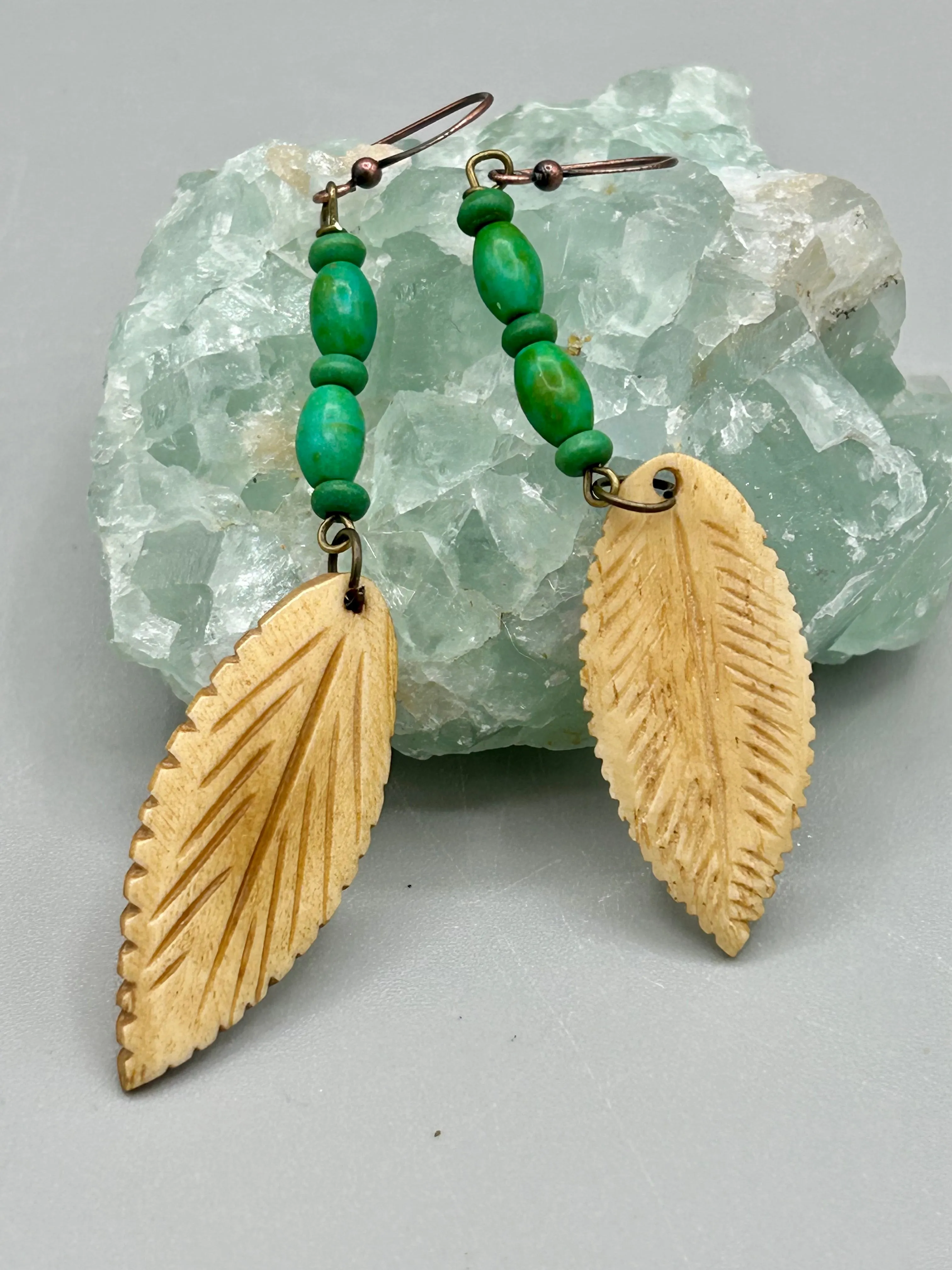 Tigers Eye And Bright Green Magnesite Stone Beaded Bracelet, Nature Inspired Jewelry