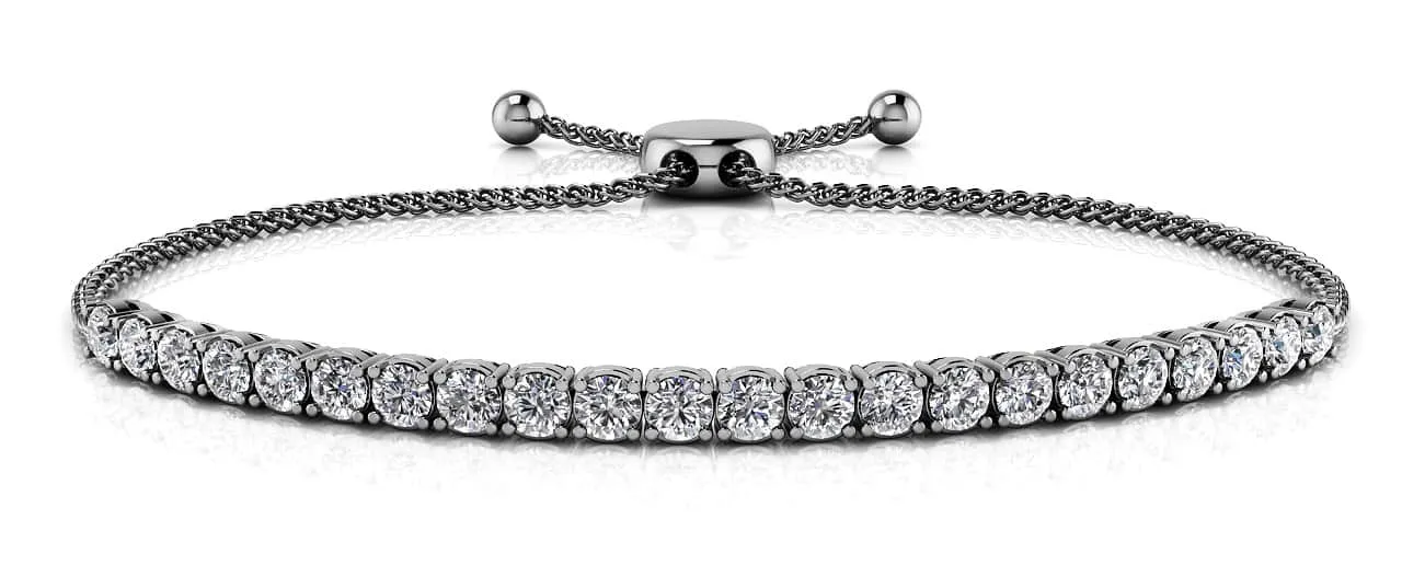 Timeless Dreams Adjustable Lab-Grown Diamond Bracelet with 1.38 ct.(finished) 2.5mm