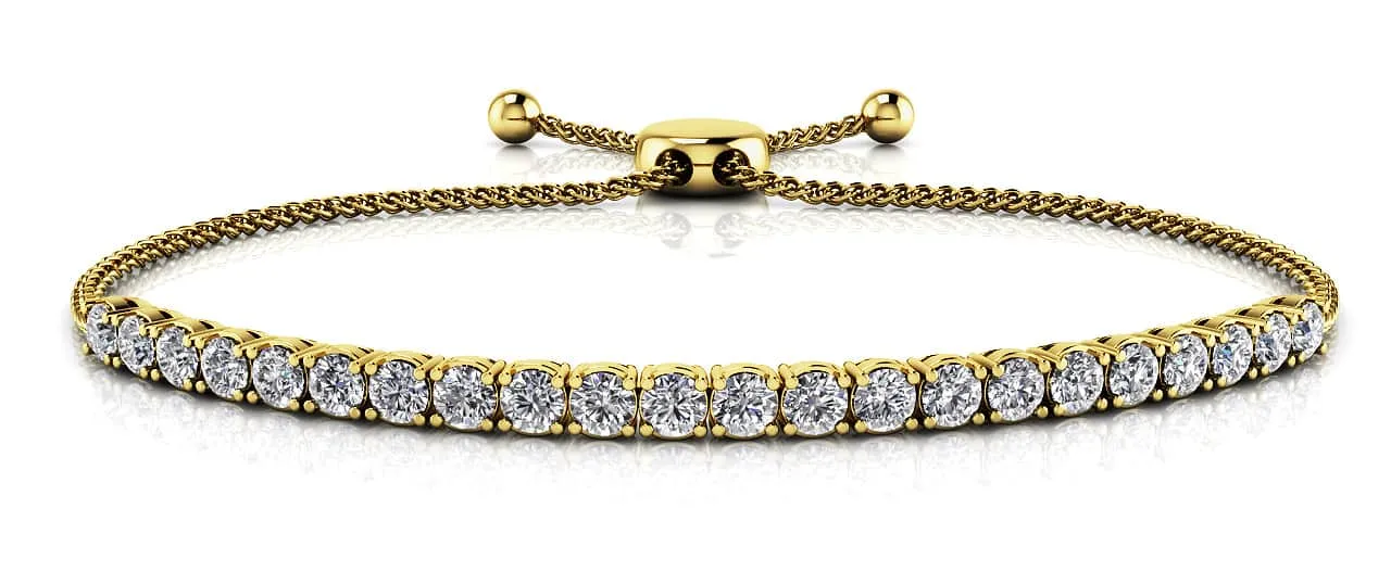Timeless Dreams Adjustable Lab-Grown Diamond Bracelet with 1.38 ct.(finished) 2.5mm