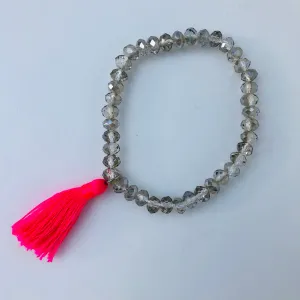 TM. Crystal Bead & Tassel Bracelets
