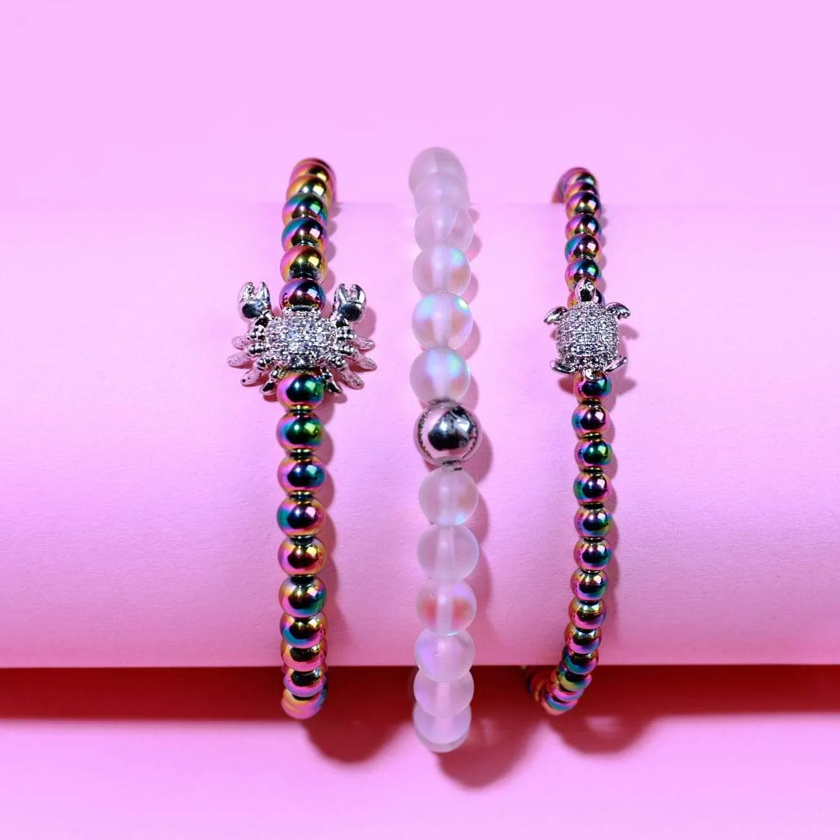 Tortuga | Unicorn Silver | Crystal Sea Turtle Bracelet