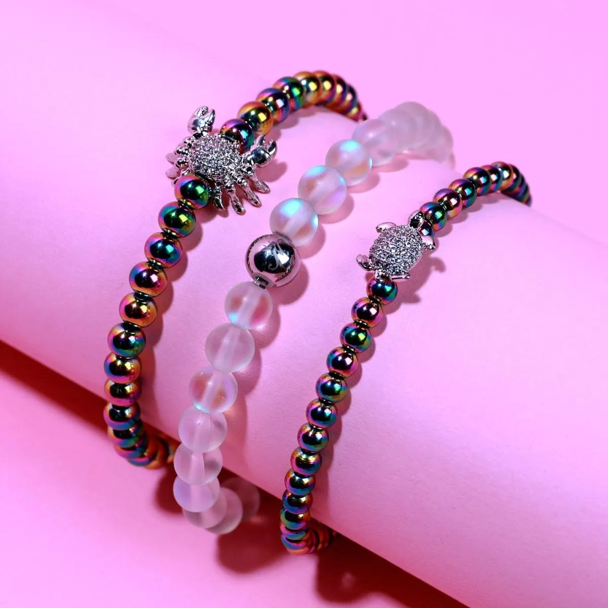 Tortuga | Unicorn Silver | Crystal Sea Turtle Bracelet