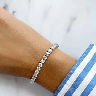 Touch of Gold 14K White Gold 14.78ctw Damond Tennis Bracelet