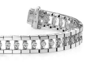 Track Link Lab-Grown Diamond Bracelet with 3.91 ct.(finished) 2.8mm