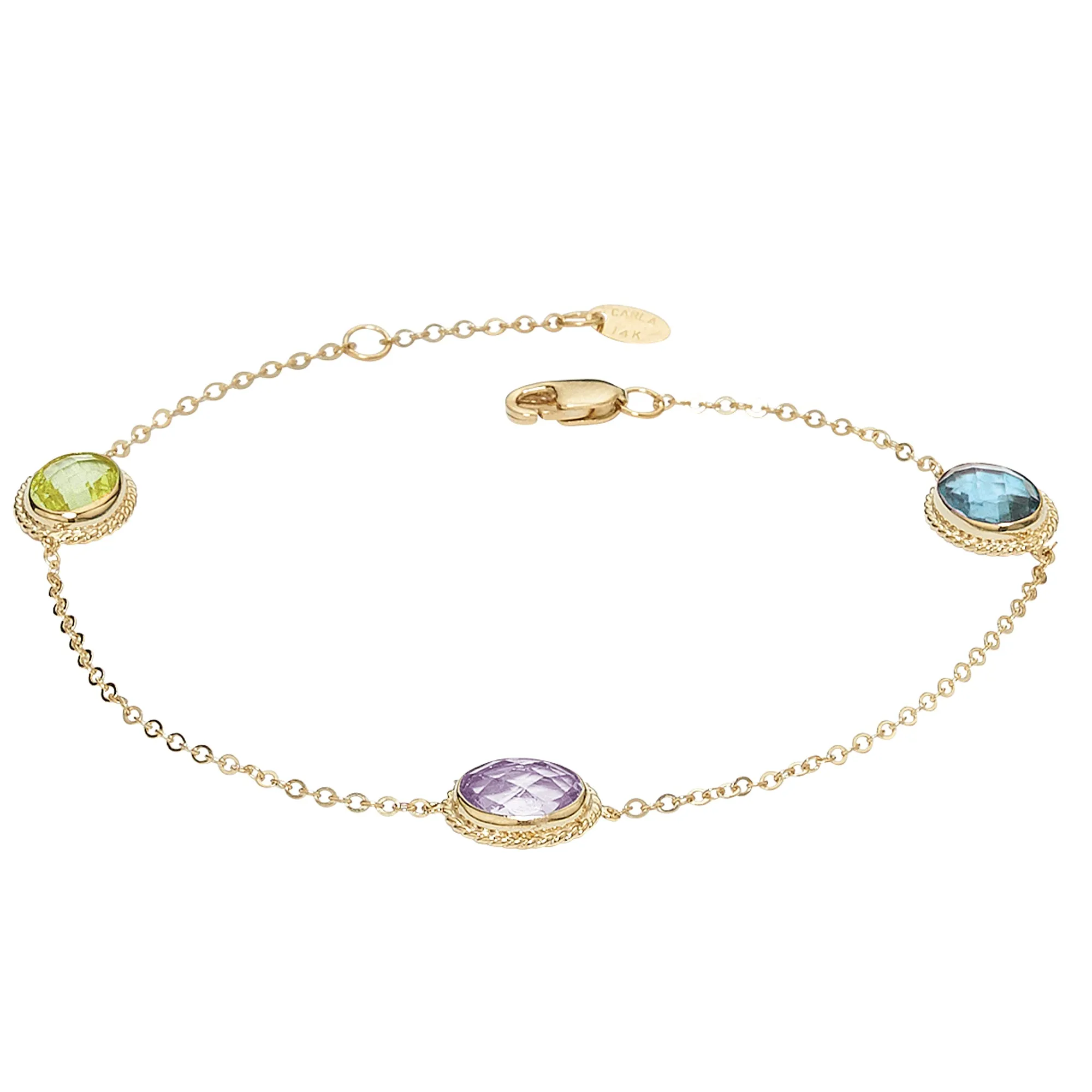 Tri-Colored and Gold Bracelet