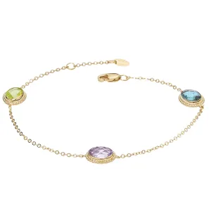 Tri-Colored and Gold Bracelet