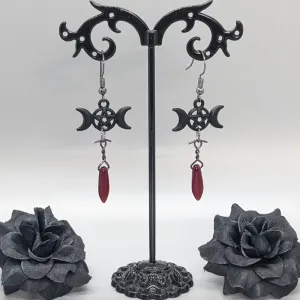 Triple Moon Dagger Earrings
