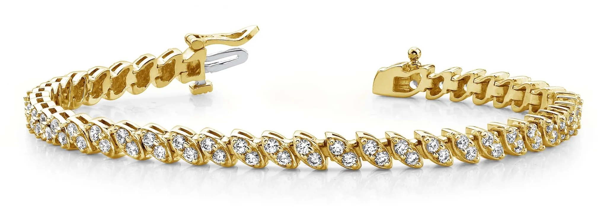 Two Peas In A Pod Diamond Bracelet with 3.06 ct.(finished) 2mm