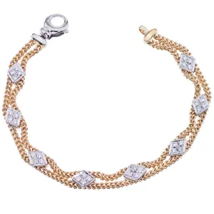 Two Row Diamond Bracelet