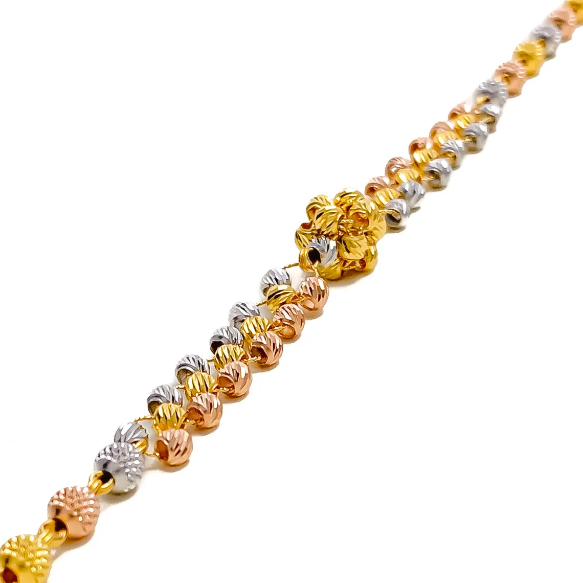 Upscale Interlinked 22k Gold Vibrant Bracelet