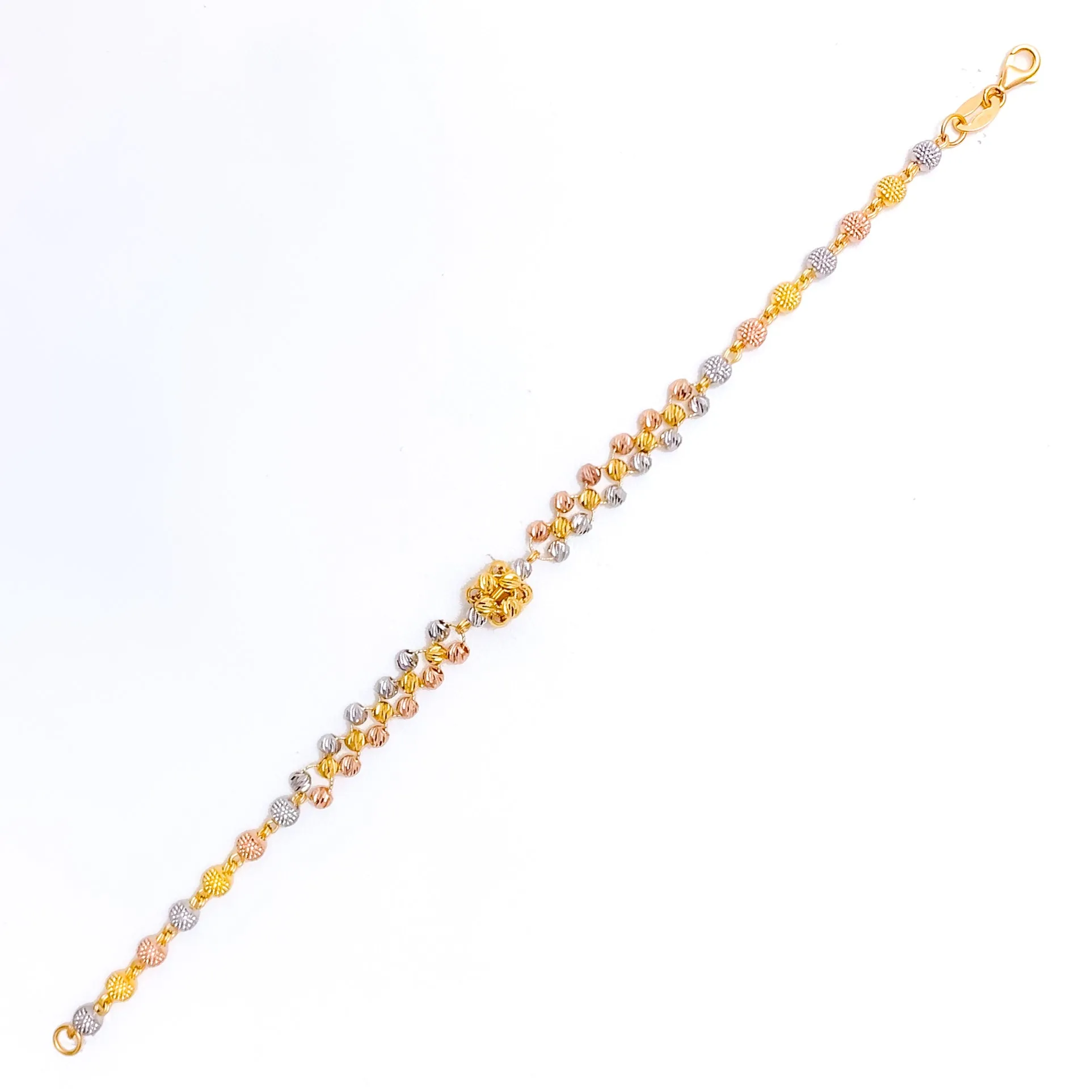 Upscale Interlinked 22k Gold Vibrant Bracelet