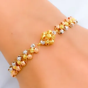 Upscale Interlinked 22k Gold Vibrant Bracelet