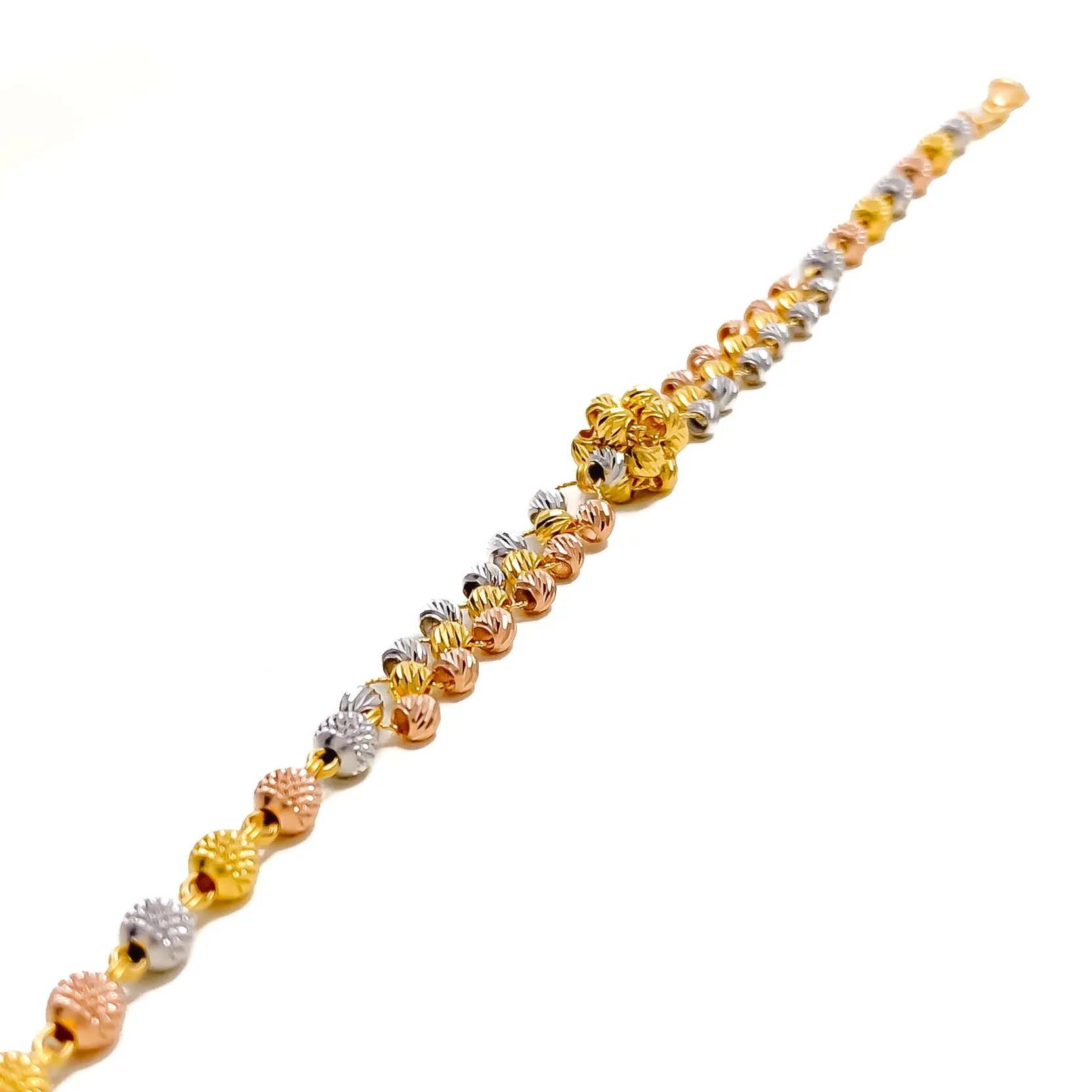 Upscale Interlinked 22k Gold Vibrant Bracelet