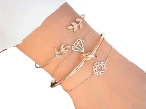 VacationGrabs Fashion Charm Bracelets for Women Set