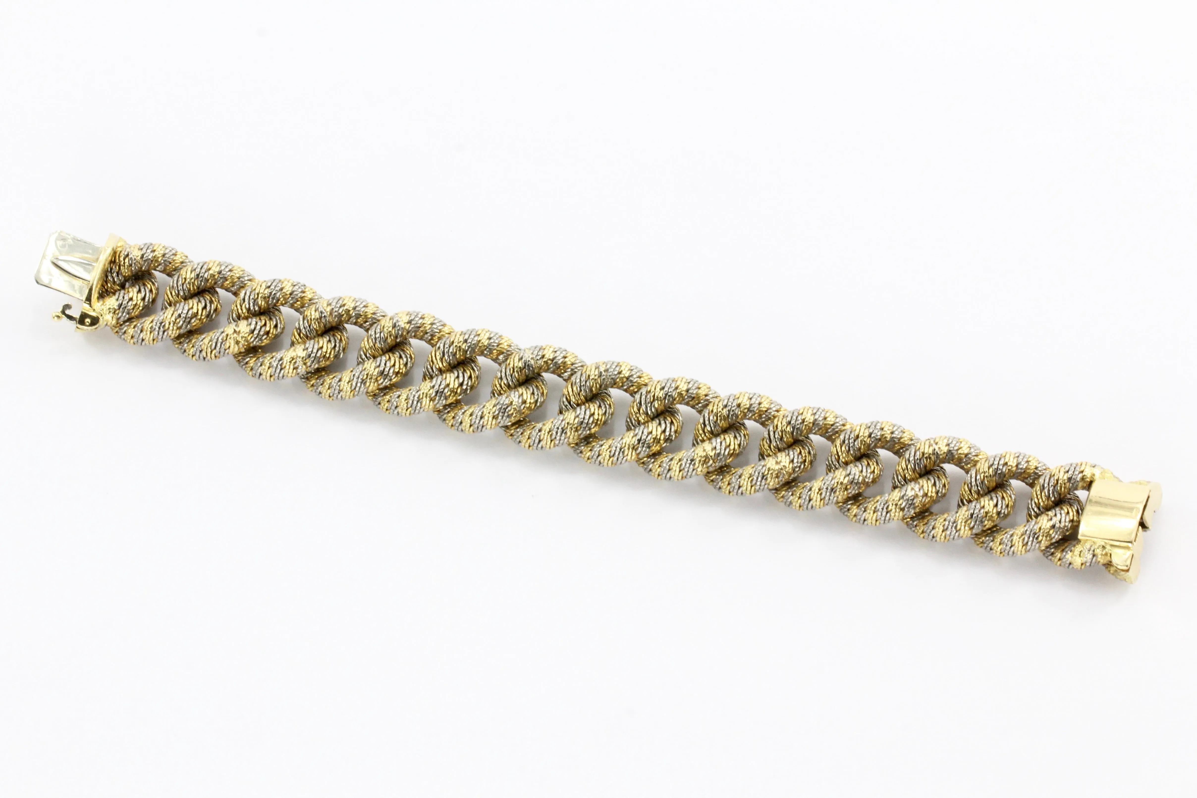Van Cleef & Arpels Georges Lenfant Paris Woven Gold & Platinum Bracelet c.1970's