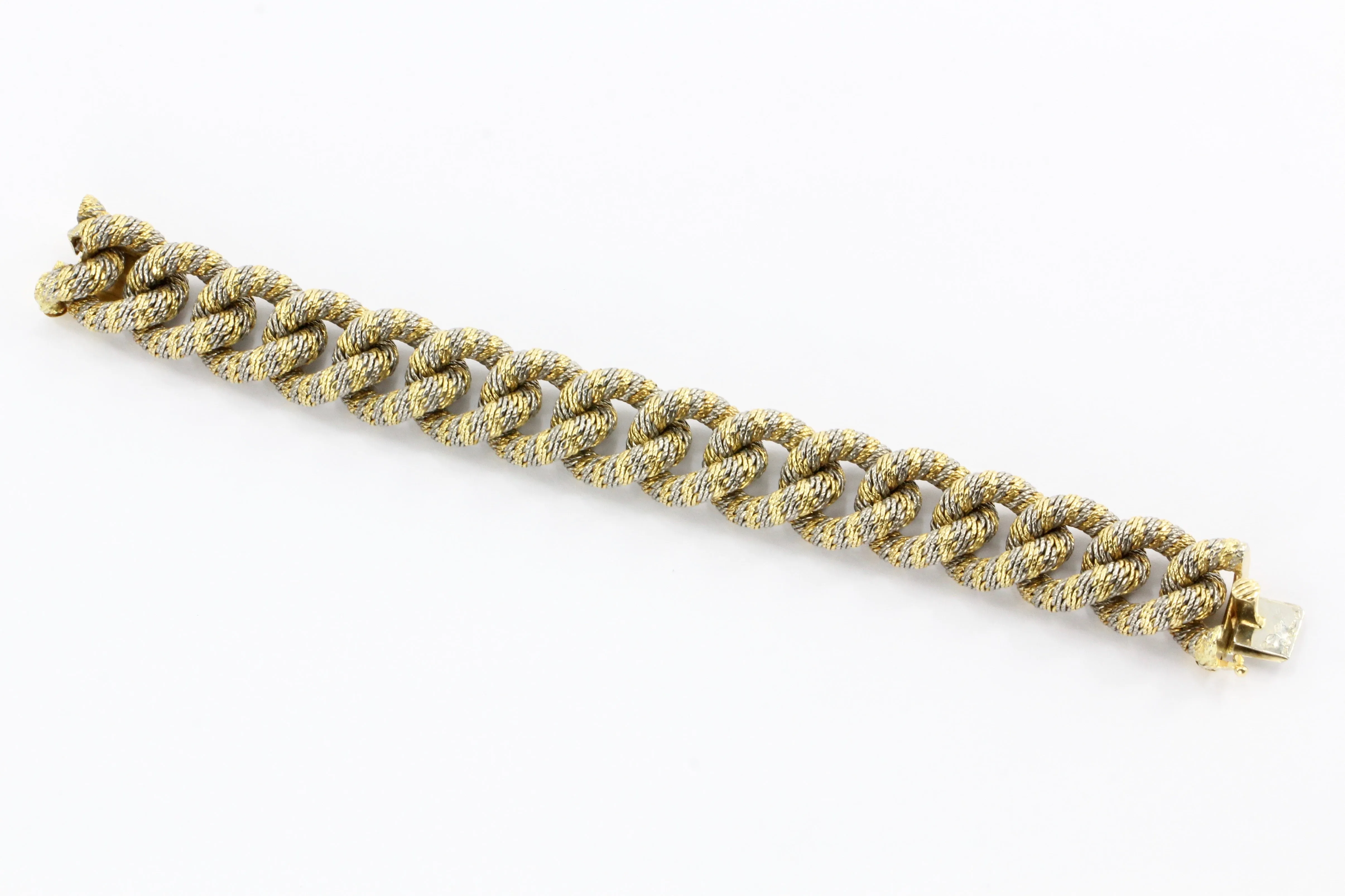 Van Cleef & Arpels Georges Lenfant Paris Woven Gold & Platinum Bracelet c.1970's