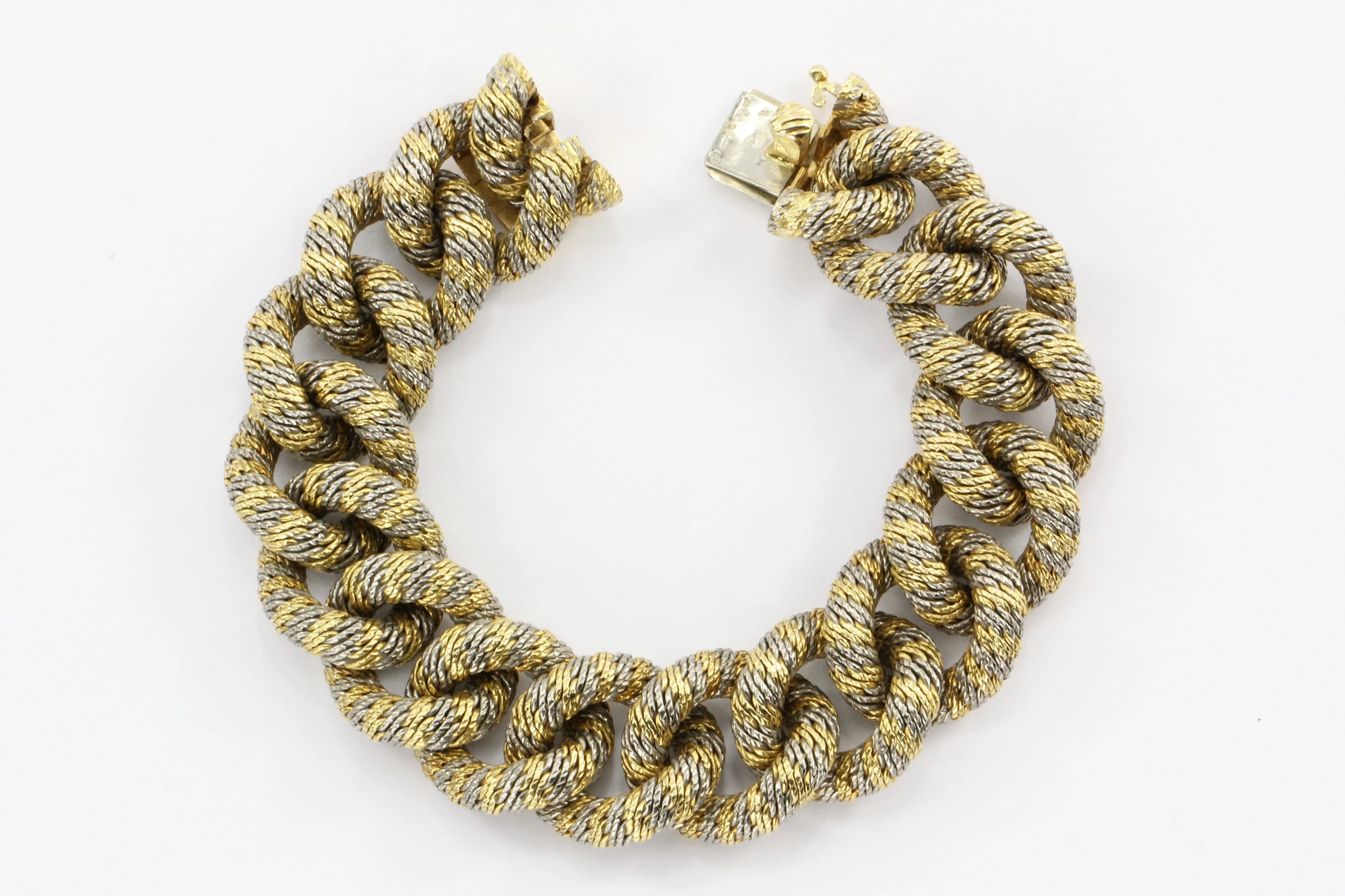 Van Cleef & Arpels Georges Lenfant Paris Woven Gold & Platinum Bracelet c.1970's