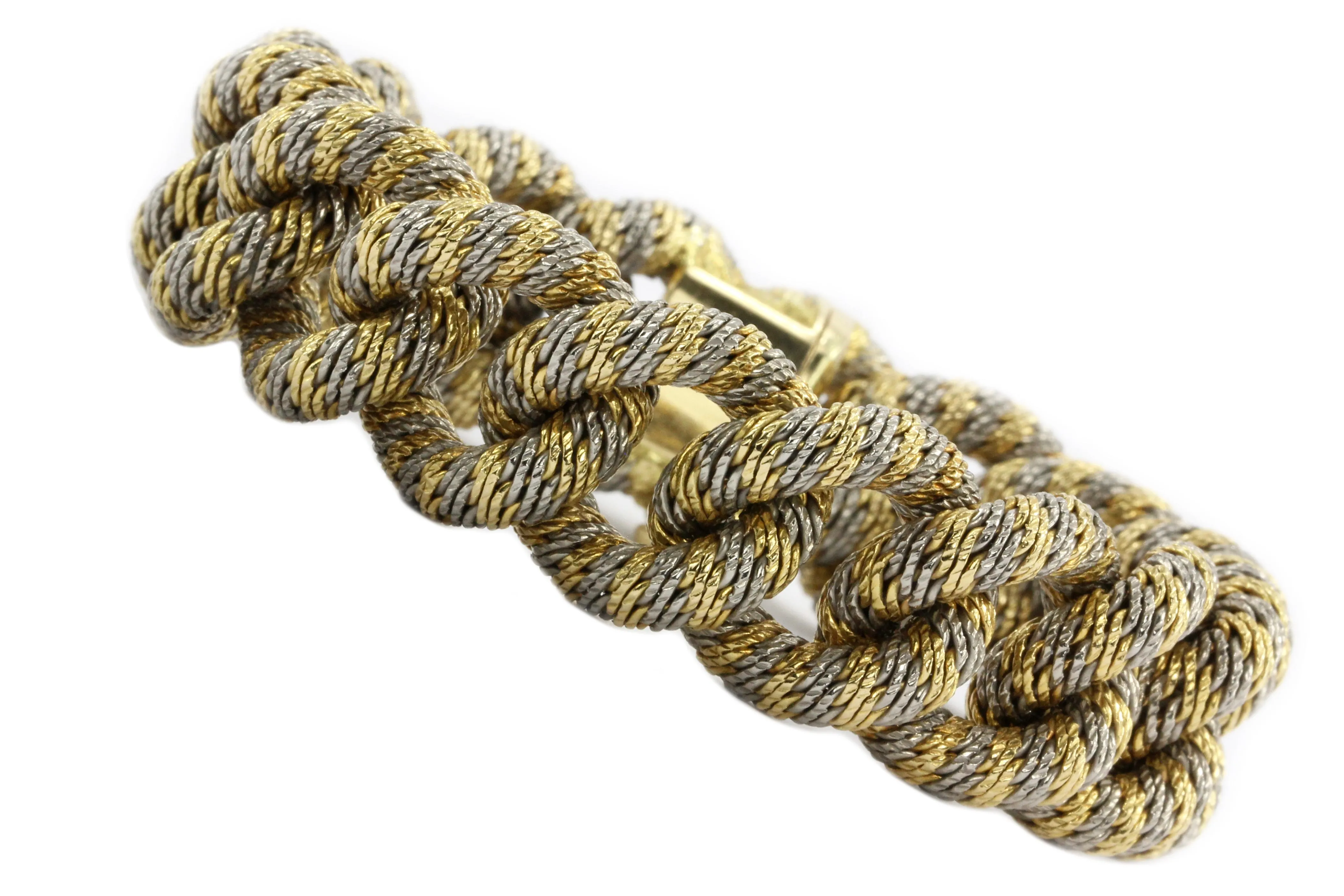 Van Cleef & Arpels Georges Lenfant Paris Woven Gold & Platinum Bracelet c.1970's
