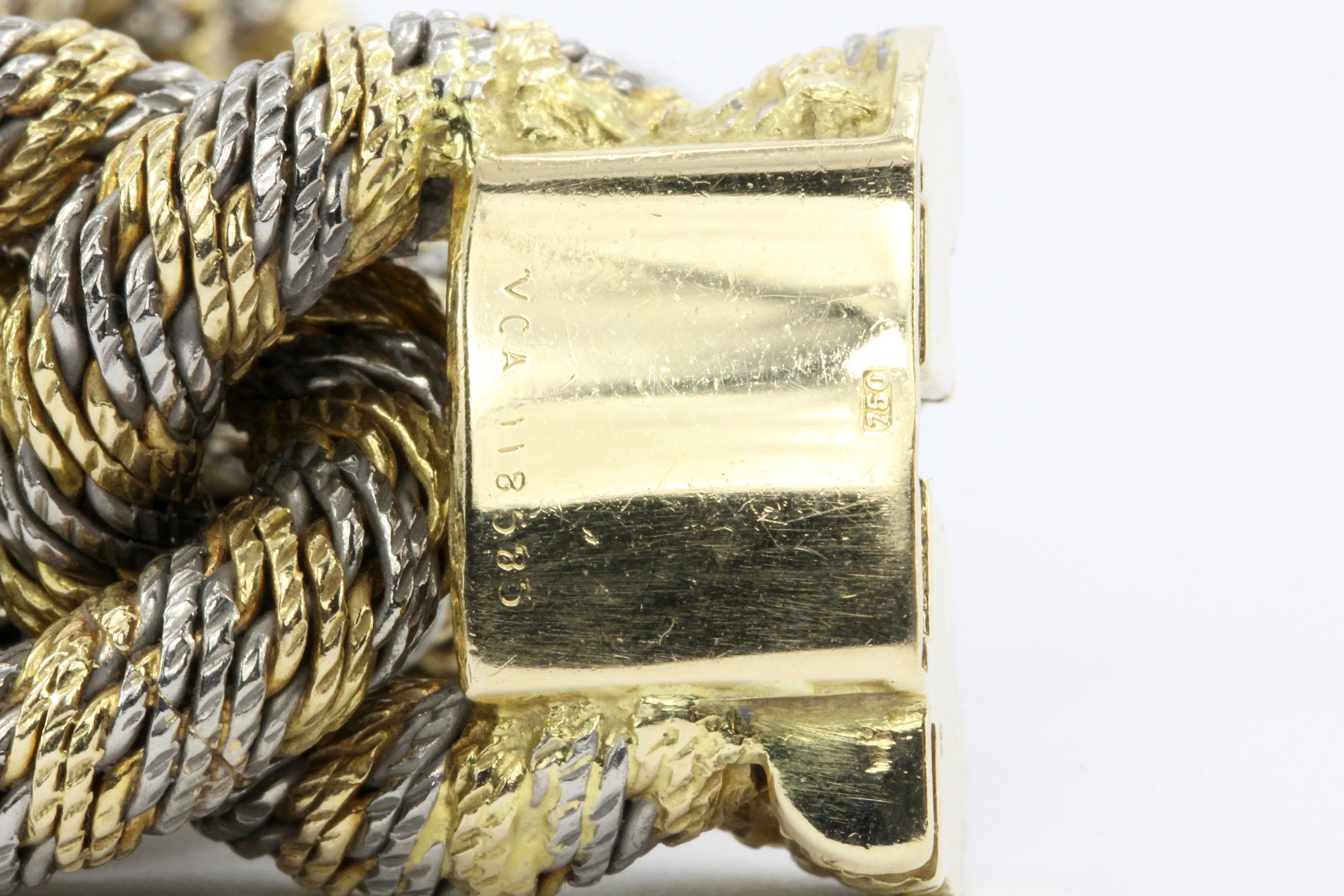 Van Cleef & Arpels Georges Lenfant Paris Woven Gold & Platinum Bracelet c.1970's