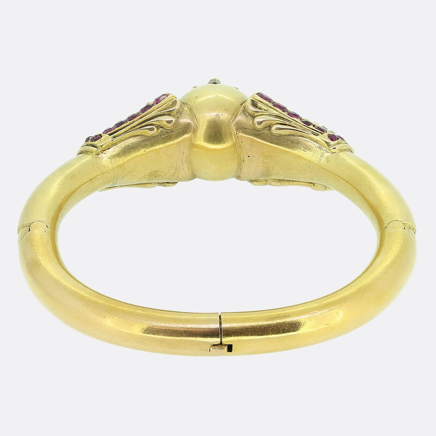 Victorian Burmese Ruby and Diamond Bangle