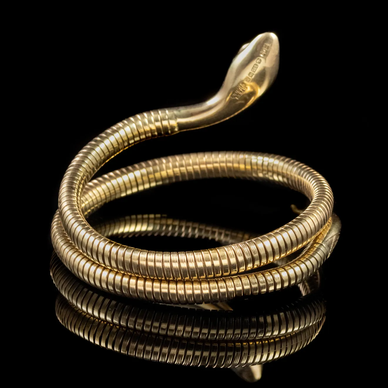 Vintage Snake Bangle 9Ct Rolled Gold Smith And Pepper Dated 1972