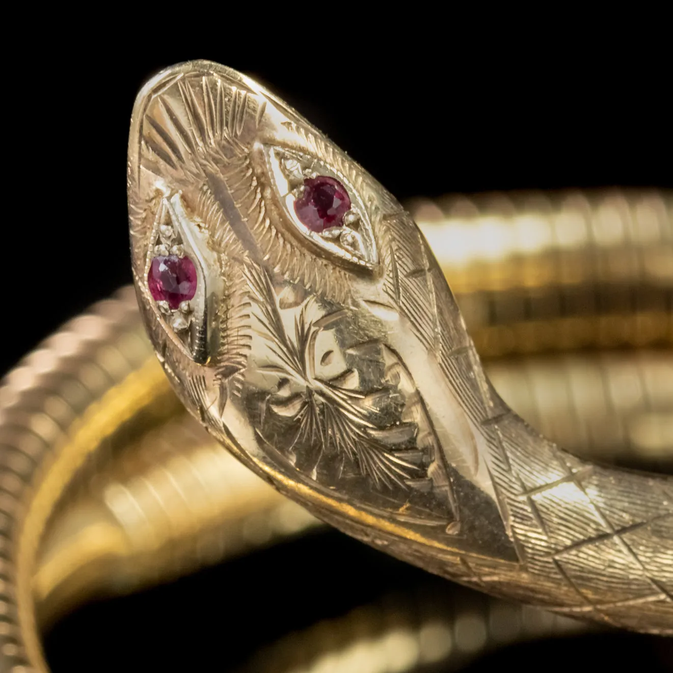 Vintage Snake Bangle 9Ct Rolled Gold Smith And Pepper Dated 1972