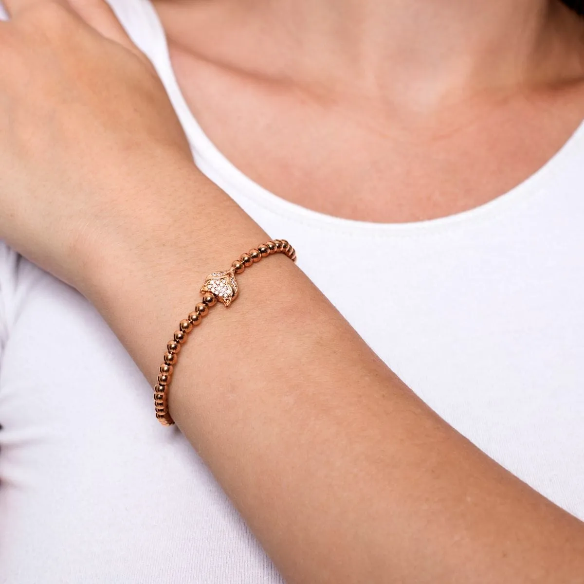Vixen | 18k Rose Gold | Crystal Fox Bracelet